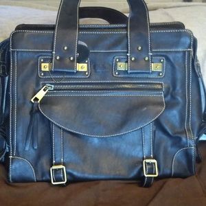 CHLOE Large Black "Tracy" Satchel Tote Shoulder Bag